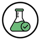 Icône de flacon de laboratoire - Formules testées en laboratoire